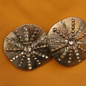 3/$10 Gold Sand Dollar Earrings